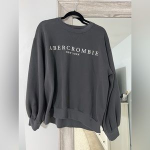Abercrombie Puff Sleeve Logo Sweatshirt